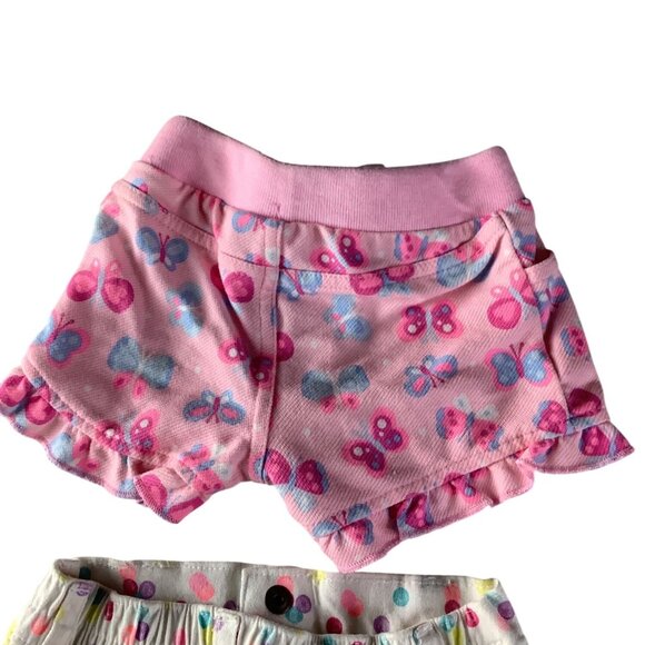 Garanimals Baby Girl 2 Pc Shorts Set 3-6M Butterfly & Polka Dot Prints - Picture 7 of 10